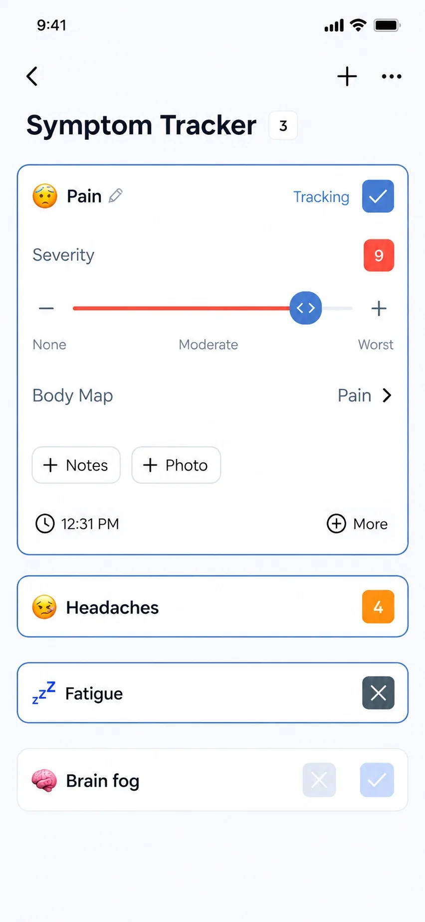 CareClinic — product interface