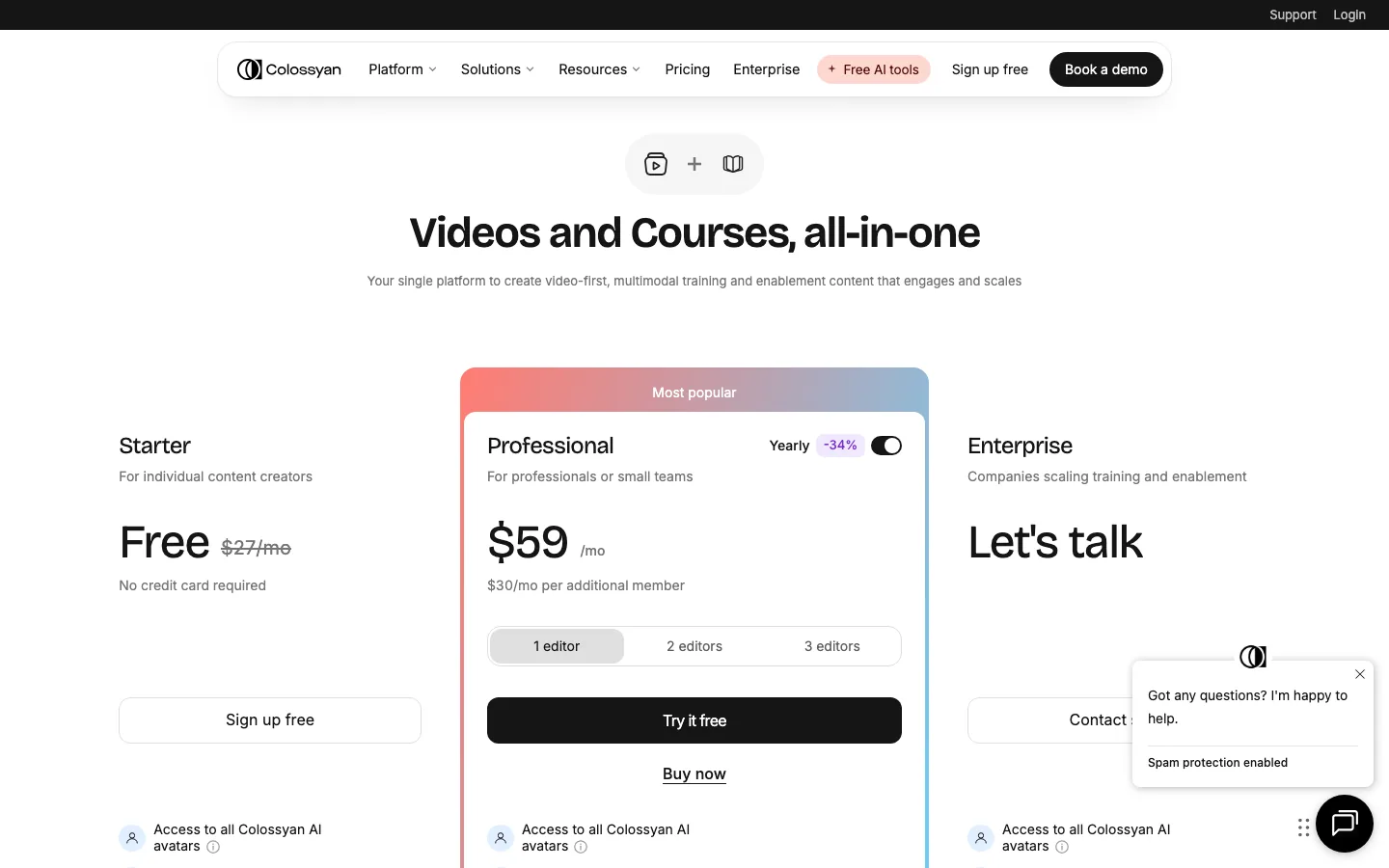 Colossyan — product screenshot