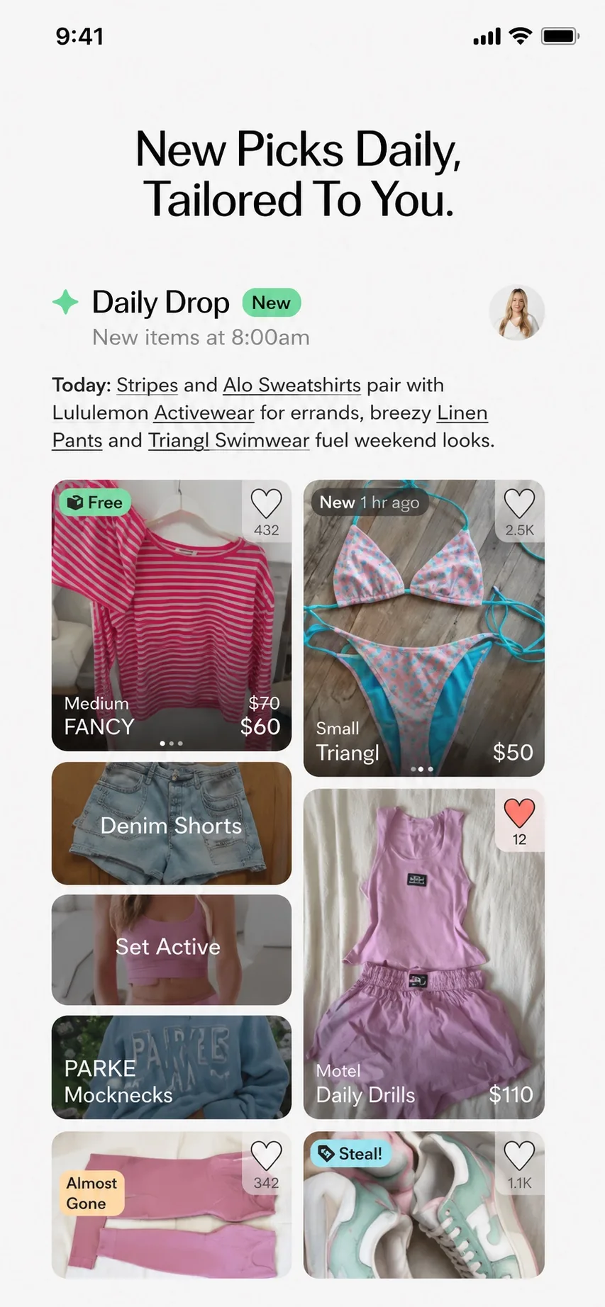 Curtsy — product interface