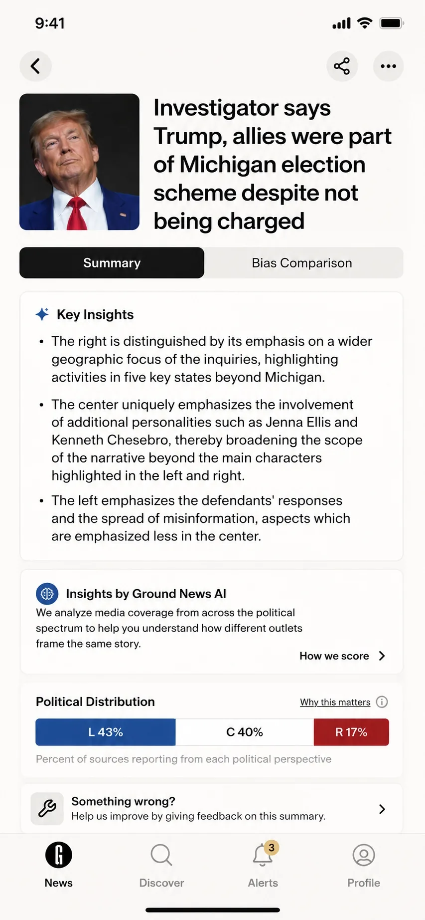 Ground News — product interface