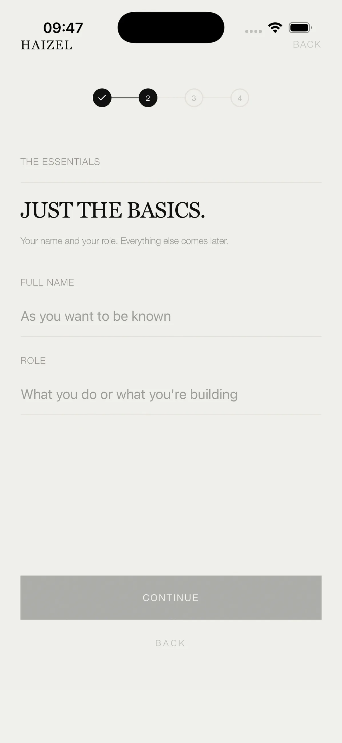 HAIZEL — product screenshot