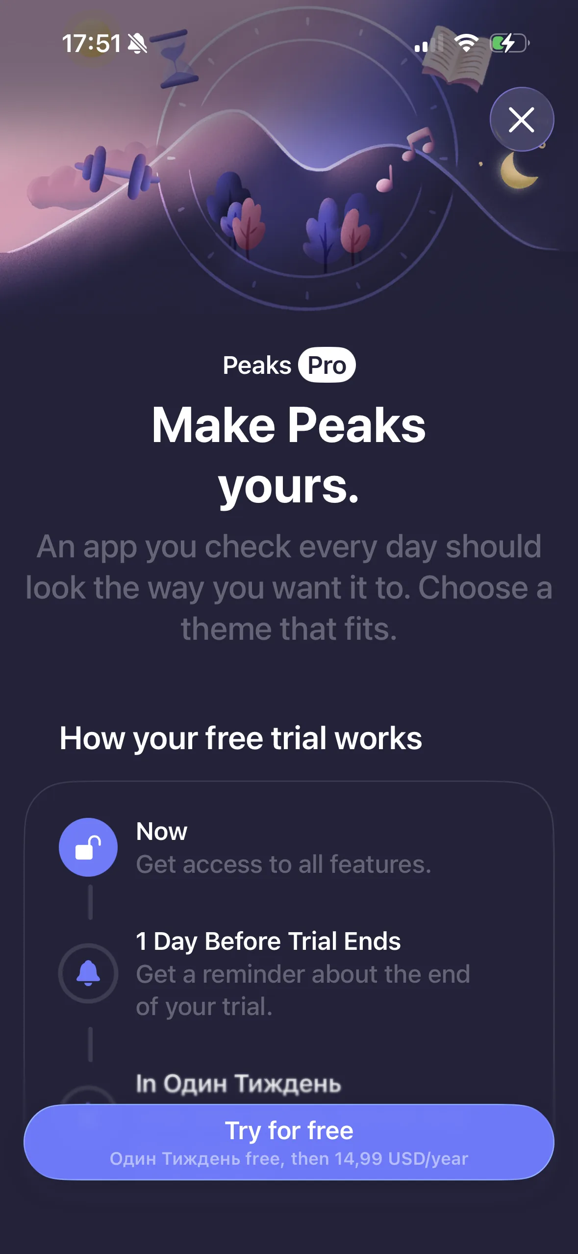 Peaks — product screenshot