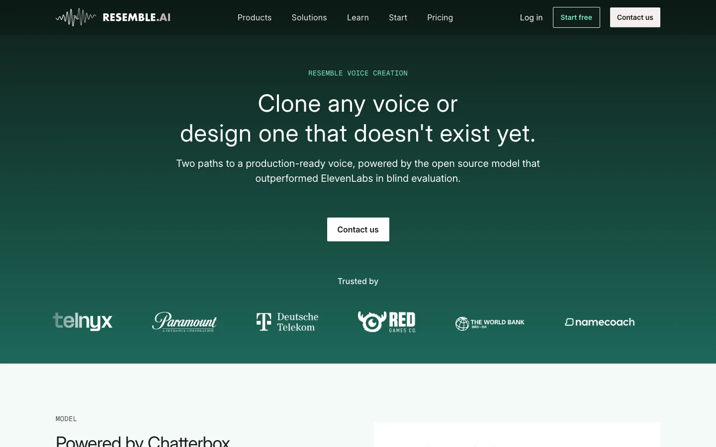 Resemble AI — product interface