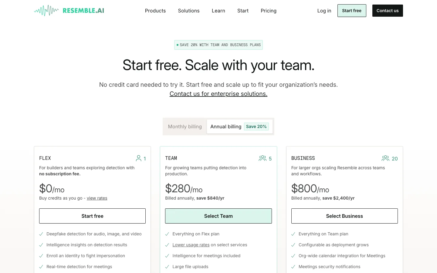 Resemble AI — product screenshot