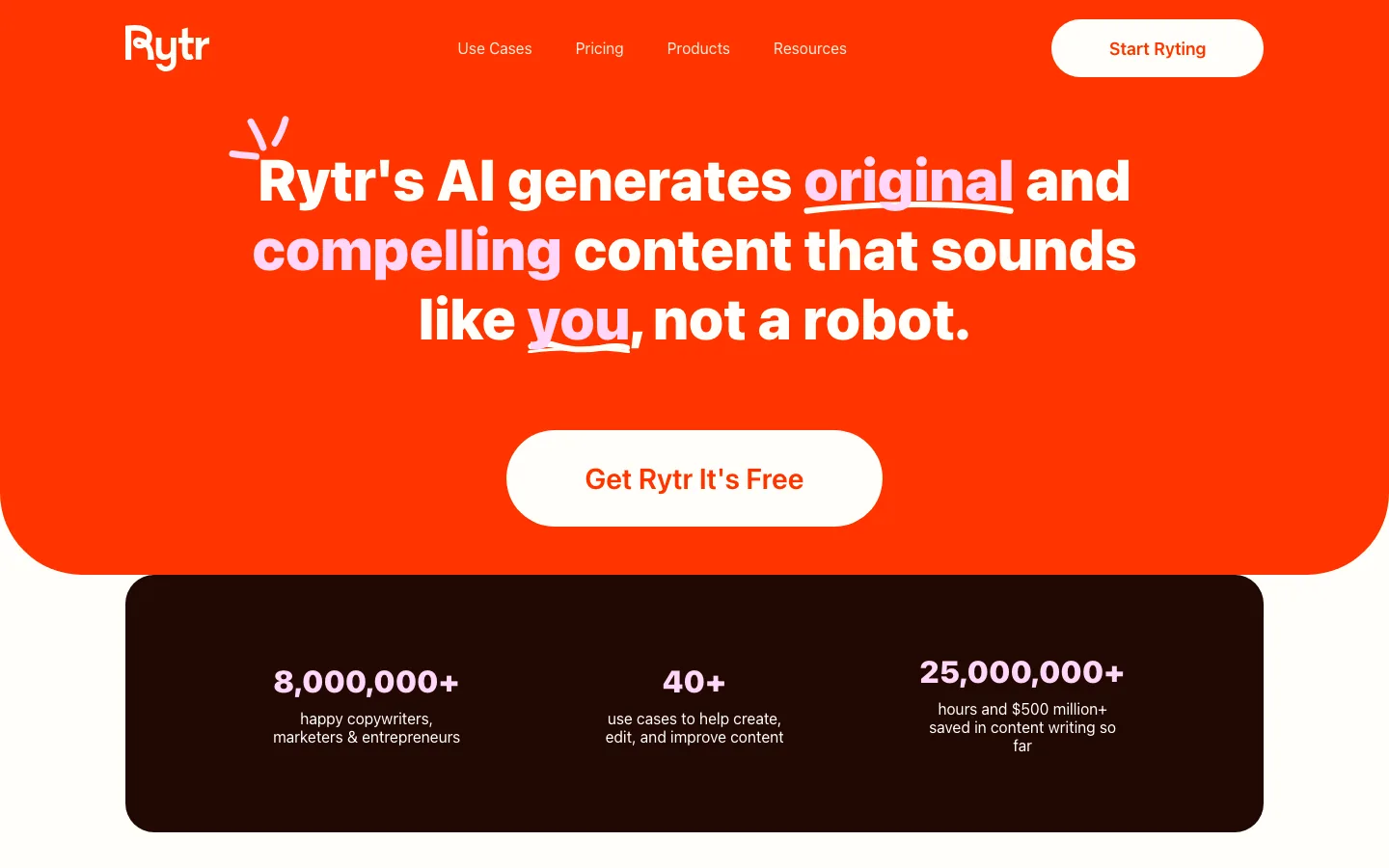 Rytr — product interface