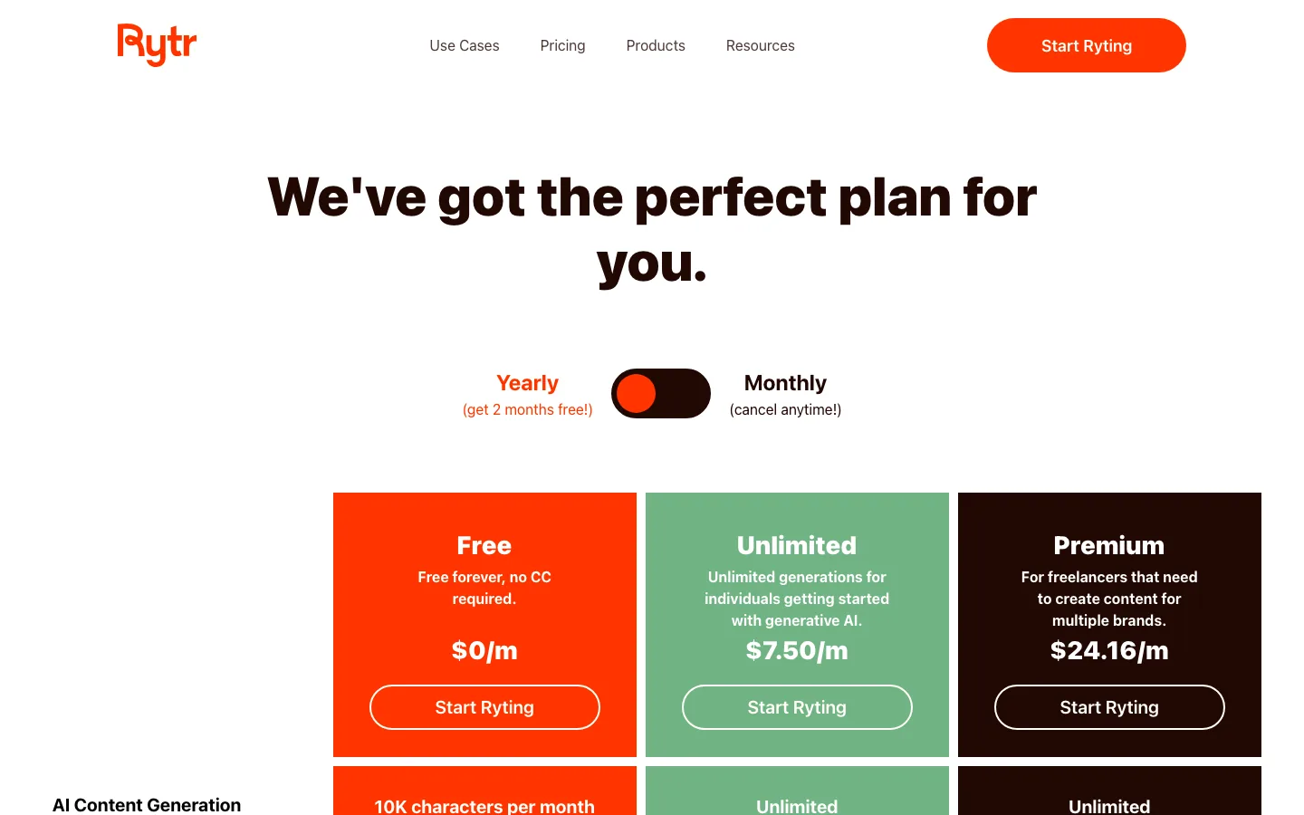 Rytr — product screenshot