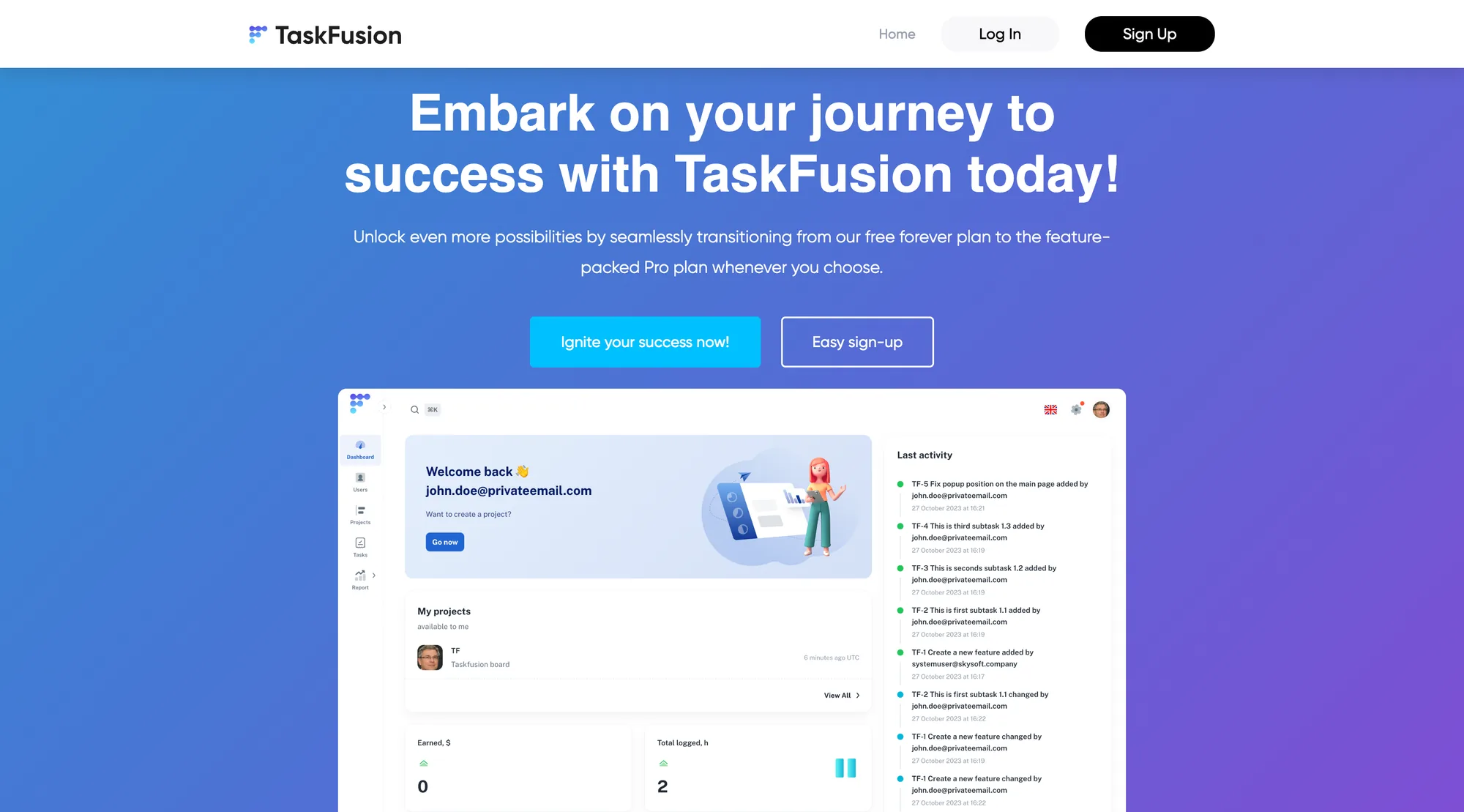 TaskFusion — product screenshot