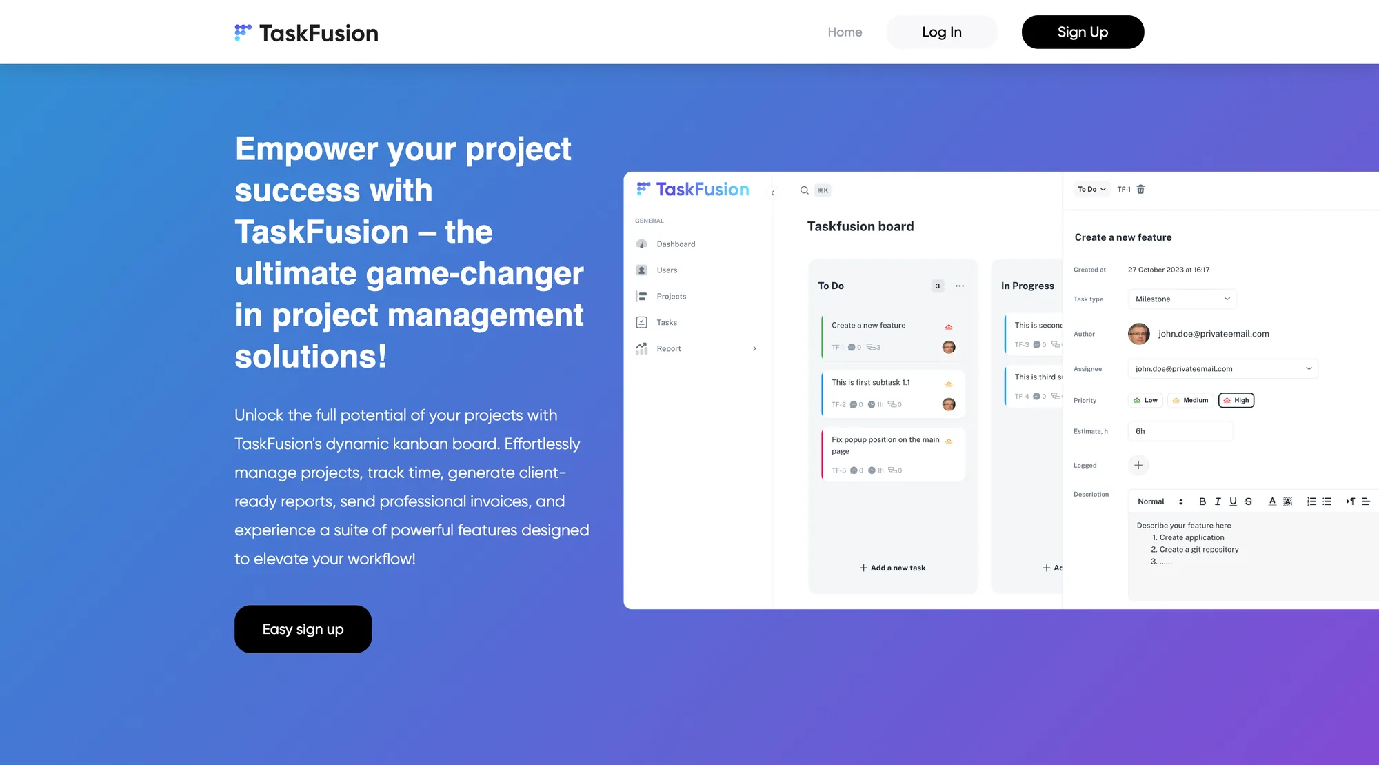 TaskFusion — product screenshot