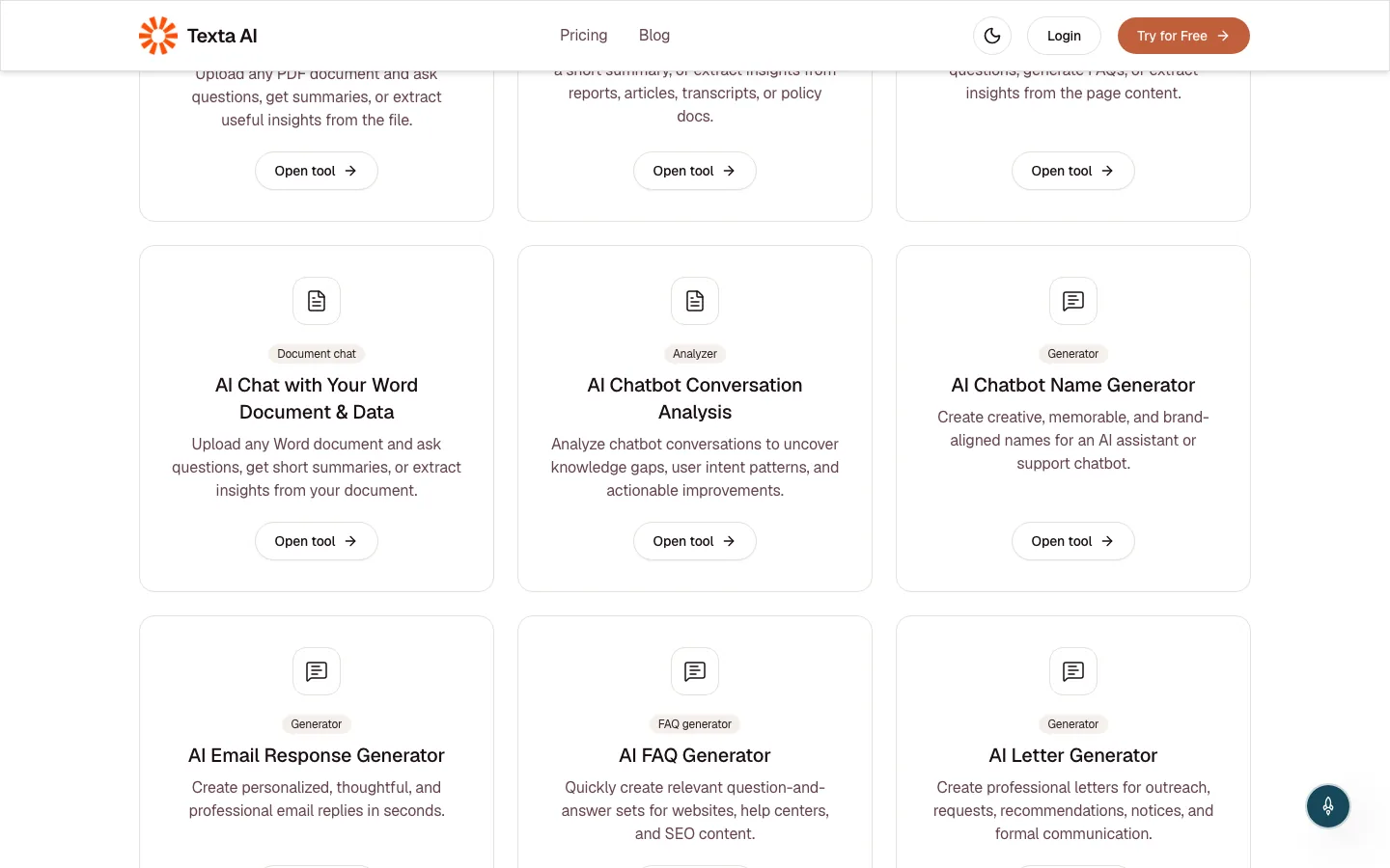 Texta.ai — product screenshot