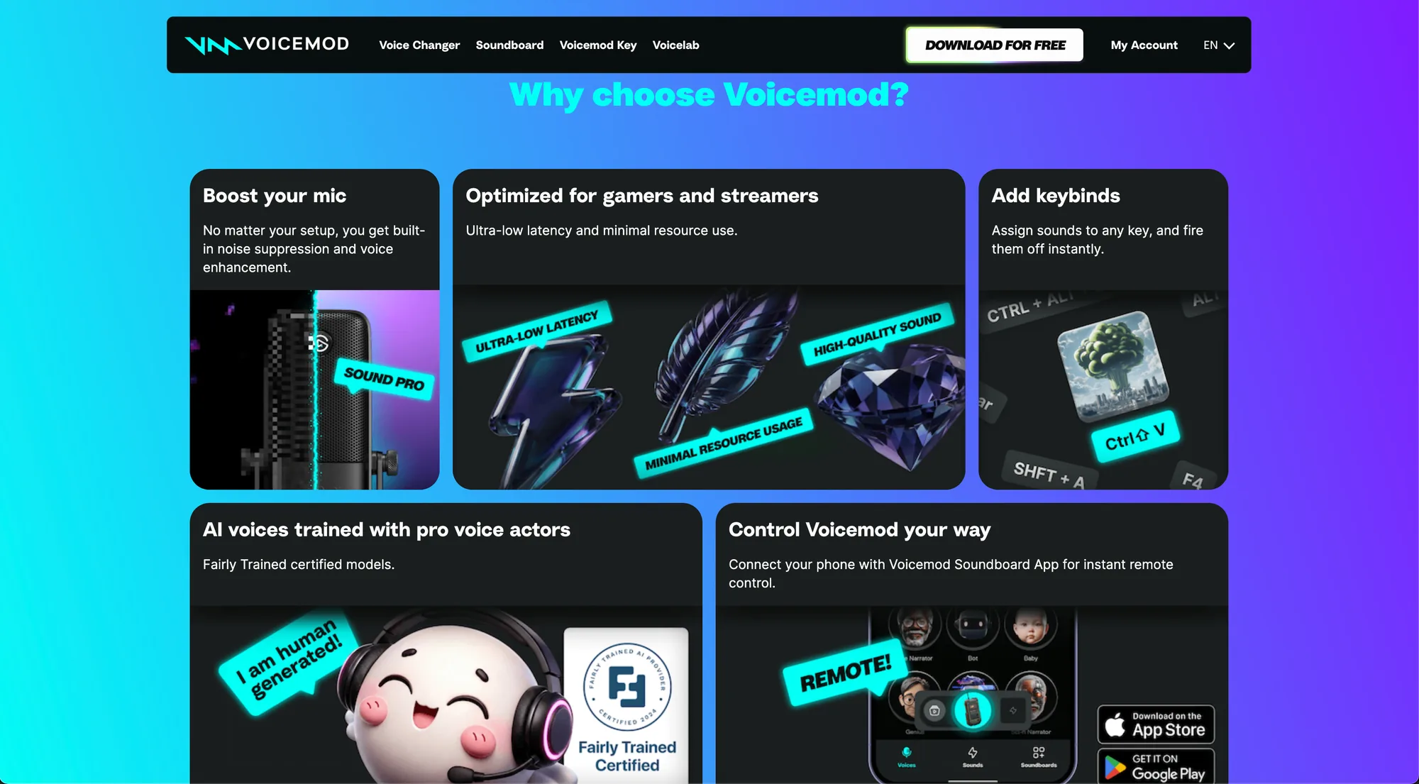 Voicemod — product interface