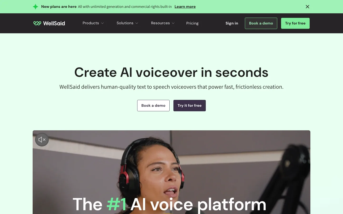 WellSaid Labs — product interface